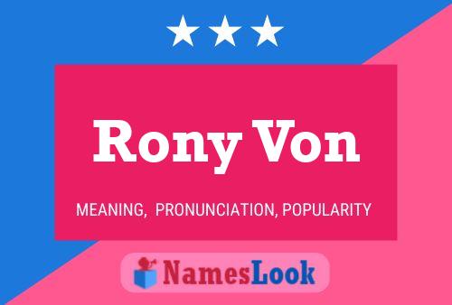 Rony Von Name Poster