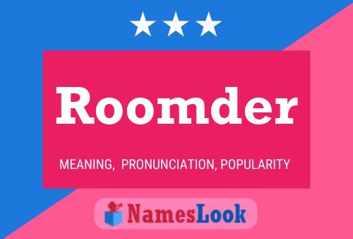 Roomder Name Poster