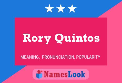 Rory Quintos Name Poster