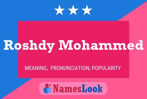 Roshdy Mohammed Name Poster