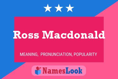 Ross Macdonald Name Poster