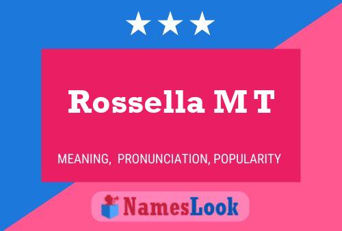 Rossella M T Name Poster