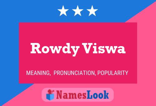 Rowdy Viswa Name Poster