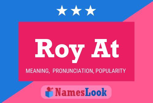 Roy At Name Poster