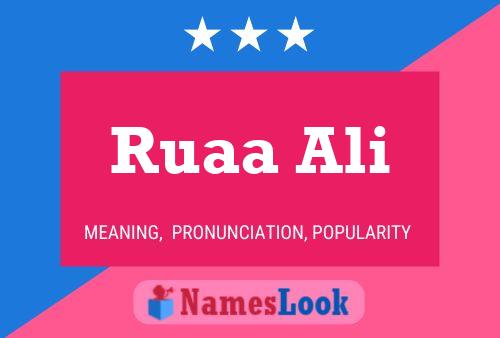 Ruaa Ali Name Poster