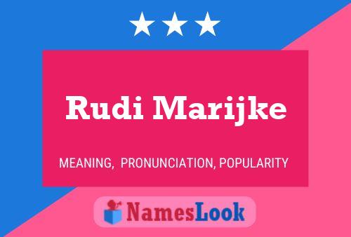 Rudi Marijke Name Poster