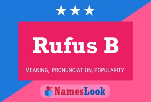 Rufus B Name Poster