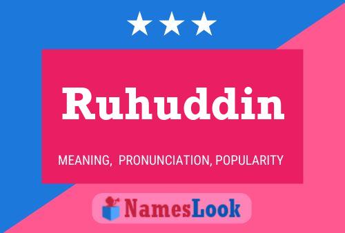 Ruhuddin Name Poster