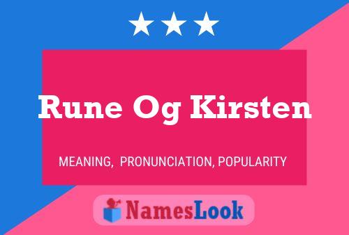 Rune Og Kirsten Name Poster