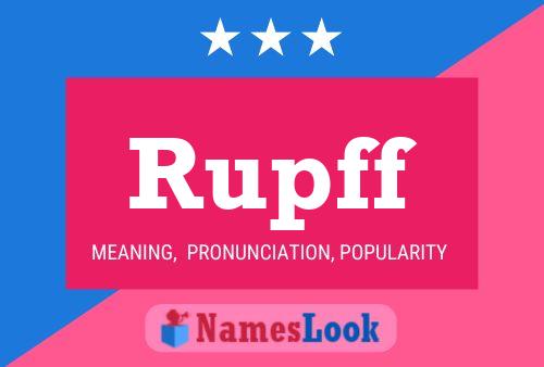 Rupff Name Poster