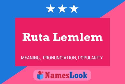 Ruta Lemlem Name Poster