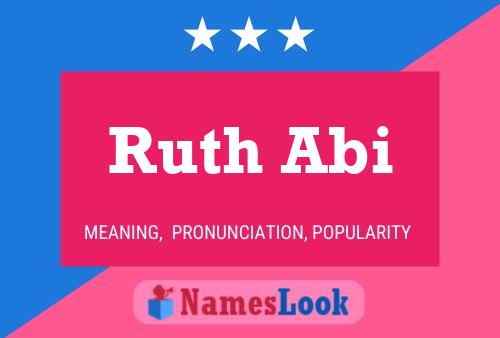 Ruth Abi Name Poster