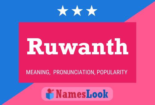 Ruwanth Name Poster