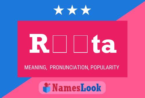 Rūta Name Poster