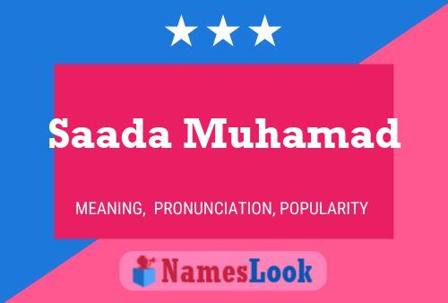 Saada Muhamad Name Poster