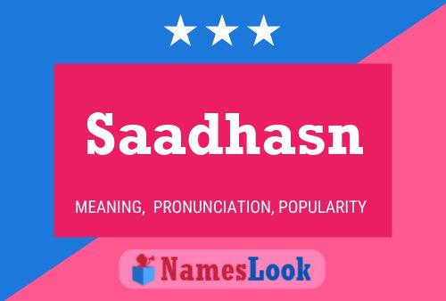 Saadhasn Name Poster