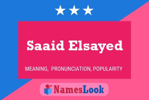 Saaid Elsayed Name Poster