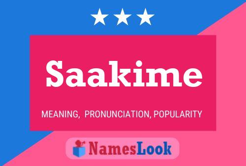 Saakime Name Poster