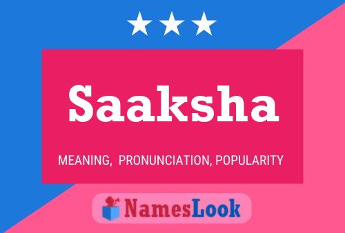 Saaksha Name Poster