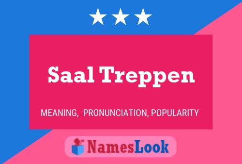 Saal Treppen Name Poster