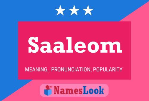 Saaleom Name Poster