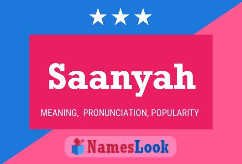 Saanyah Name Poster