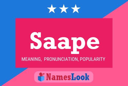 Saape Name Poster