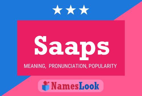 Saaps Name Poster