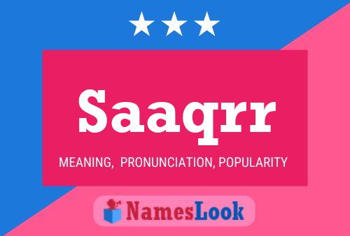 Saaqrr Name Poster