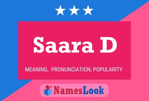 Saara D Name Poster