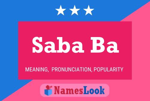 Saba Ba Name Poster