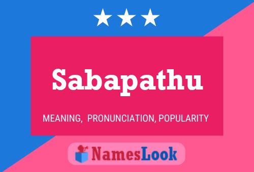 Sabapathu Name Poster