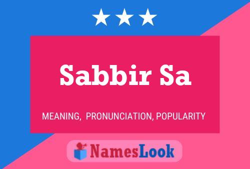 Sabbir Sa Name Poster