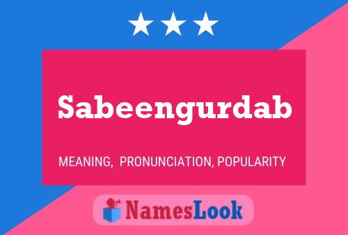 Sabeengurdab Name Poster