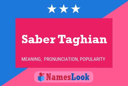 Saber Taghian Name Poster