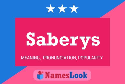 Saberys Name Poster