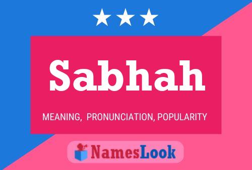 Sabhah Name Poster