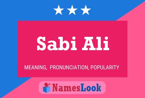 Sabi Ali Name Poster