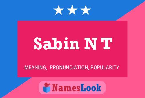 Sabin N T Name Poster