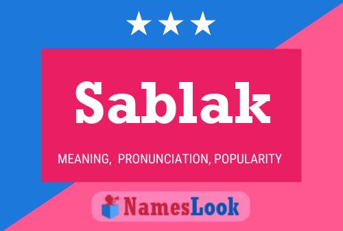 Sablak Name Poster