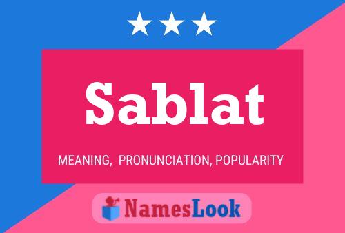 Sablat Name Poster