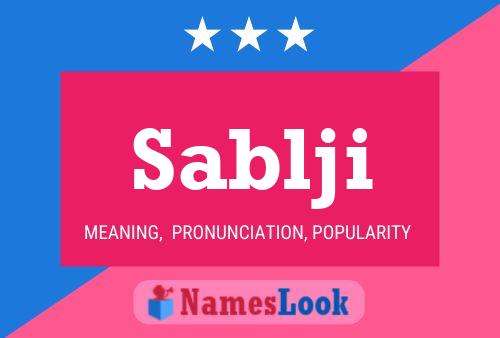 Sablji Name Poster