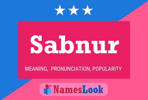 Sabnur Name Poster