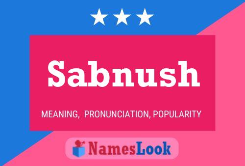 Sabnush Name Poster