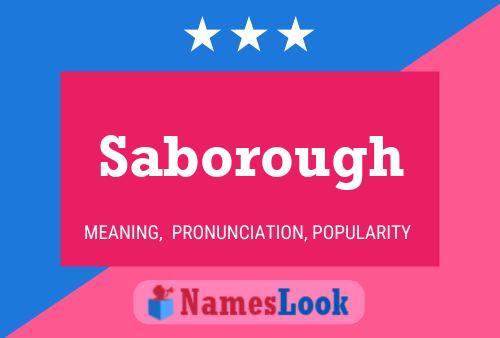 Saborough Name Poster