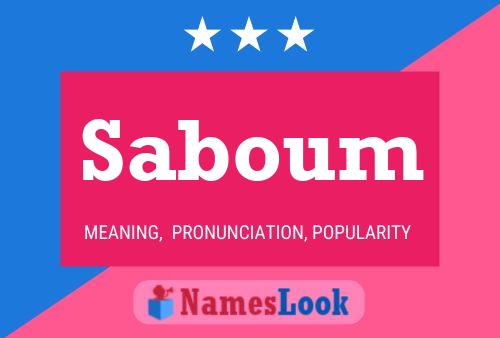 Saboum Name Poster