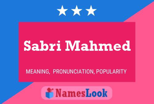 Sabri Mahmed Name Poster