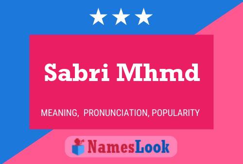 Sabri Mhmd Name Poster