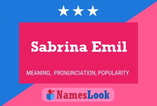 Sabrina Emil Name Poster