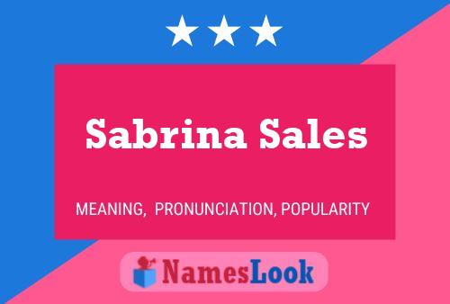 Sabrina Sales Name Poster